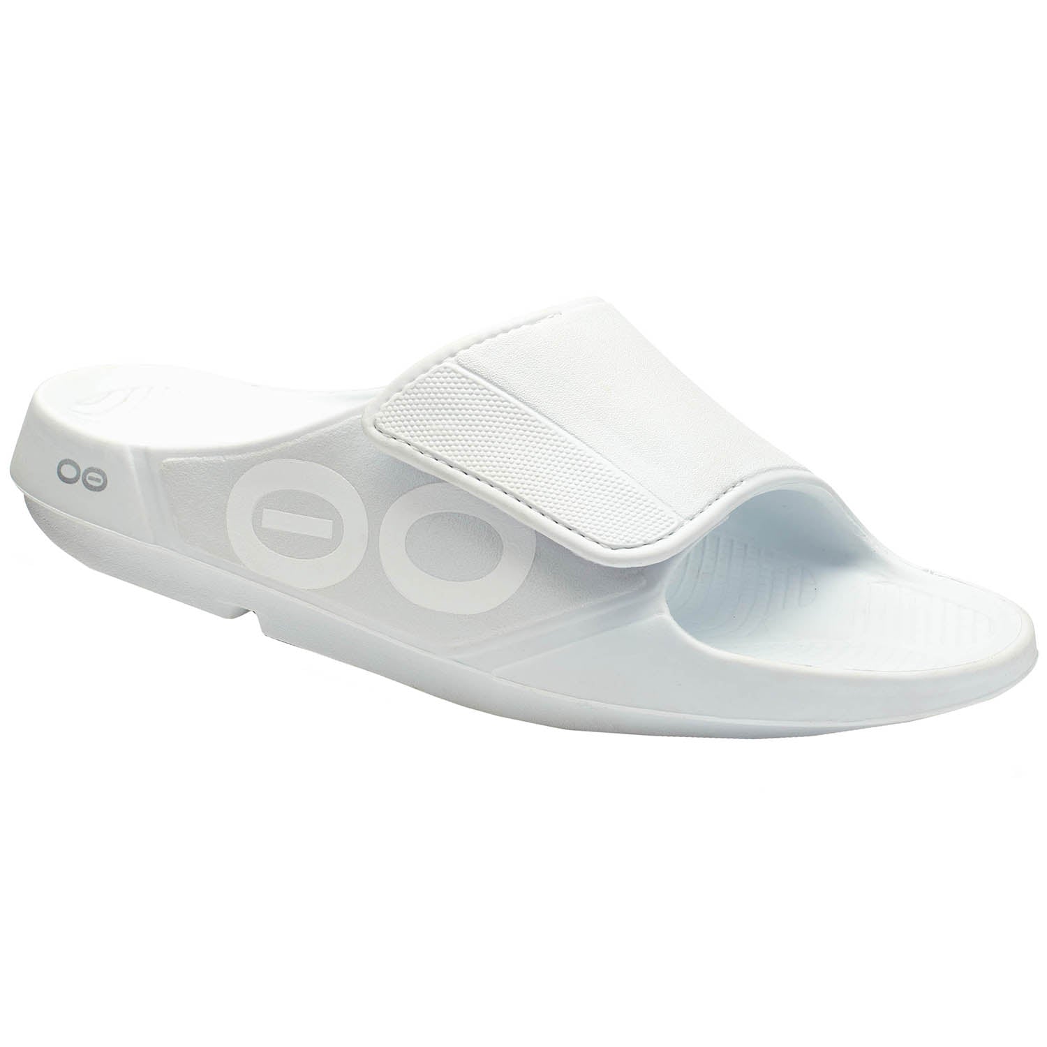 Unisex Oofos OOFOS OOahh Sport Flex Unisex Recovery Slide Sandals White White