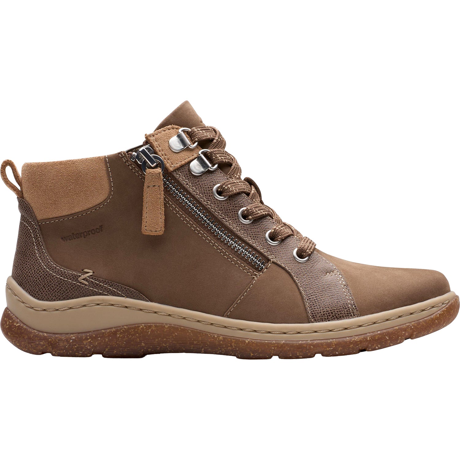 Womens Clarks Clarks Orlene Top Waterproof Women's Boots Dark Sand Nubuck Dark Sand Nubuck