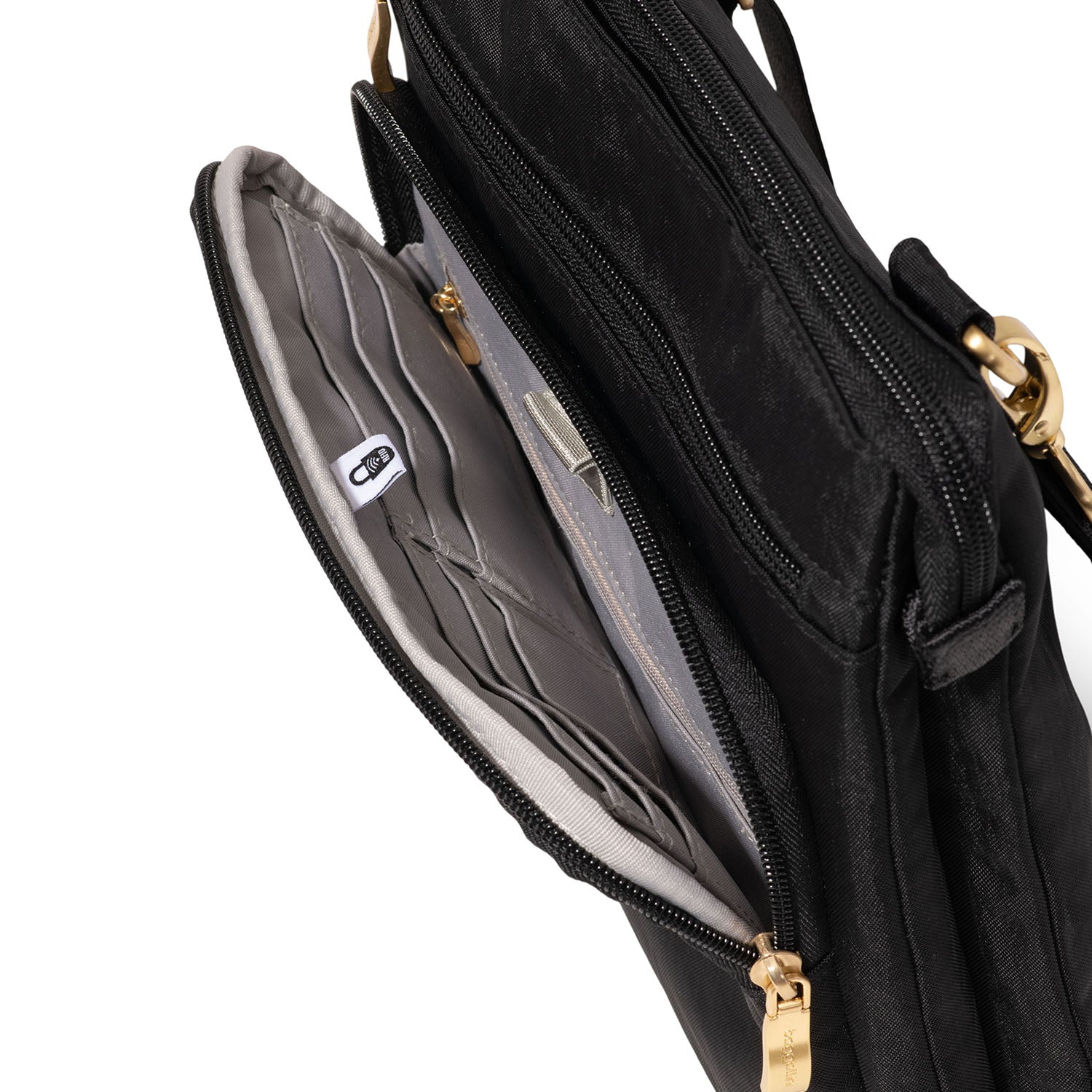 Womens Baggallini Baggallini Out and About Crossbody Black/Gold Black/Gold