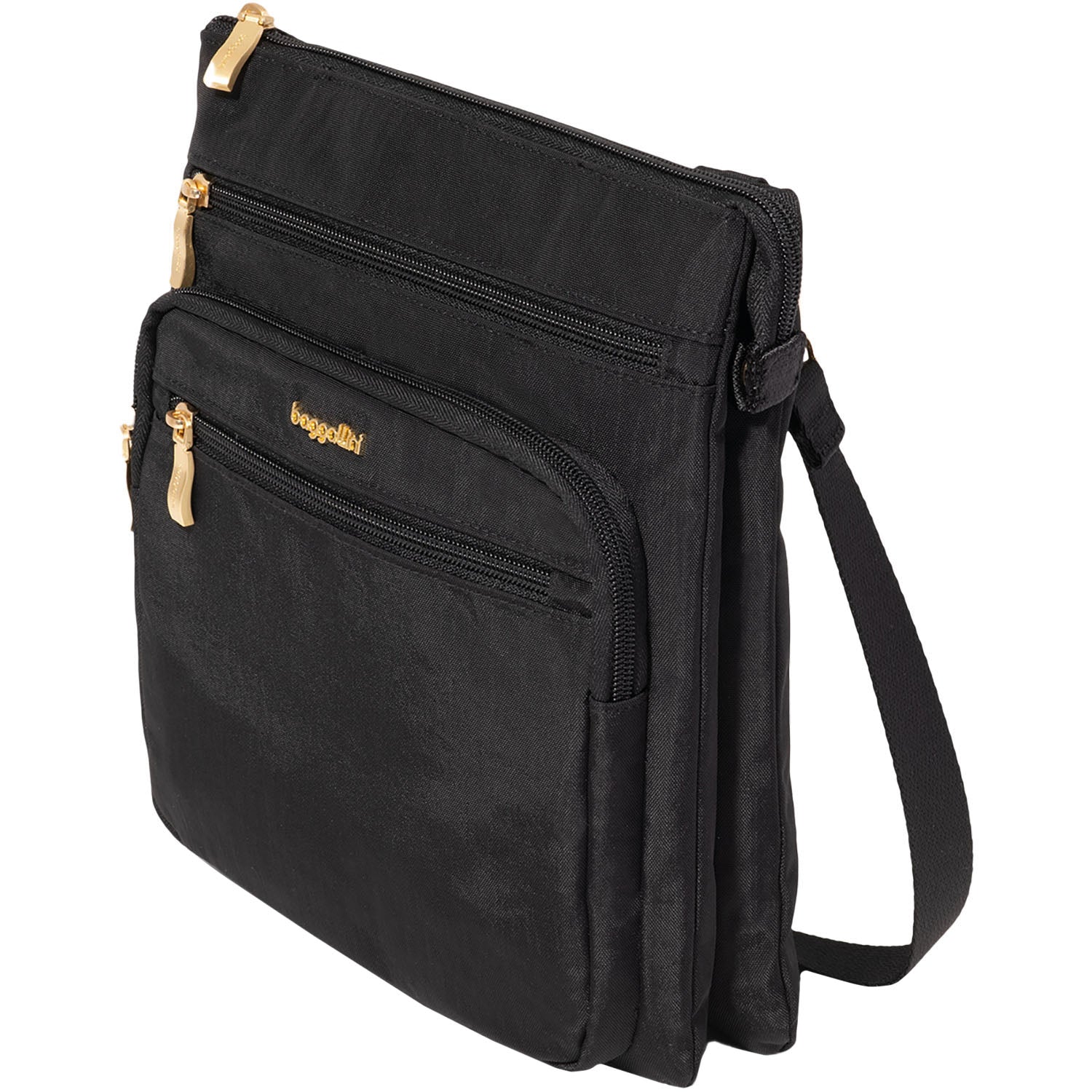 Womens Baggallini Baggallini Out and About Crossbody Black/Gold Black/Gold