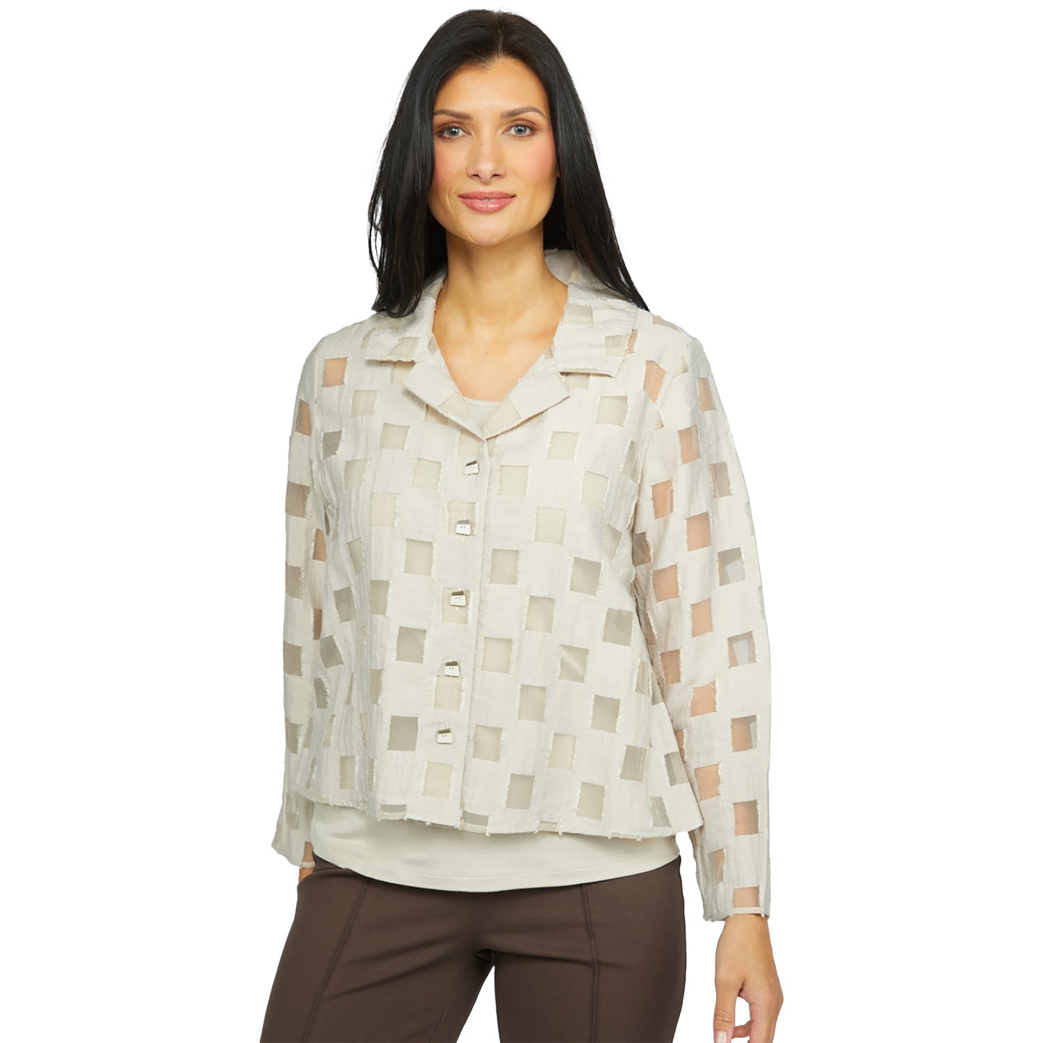 Womens Olivia by habitat Olivia By Habitat Outside The Box Jacket Women's Tops Long Sleeve Cloud Cloud