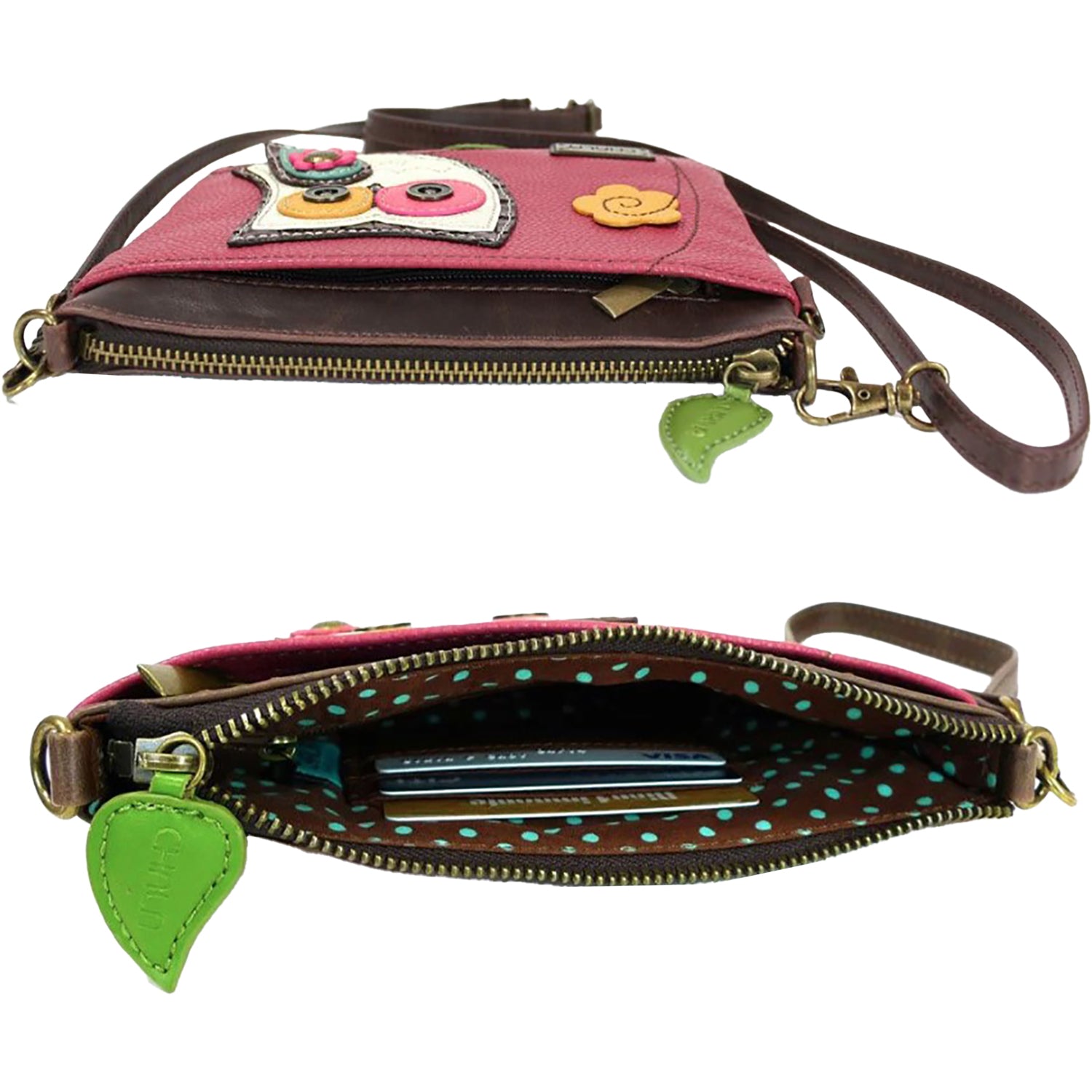 Chala Chala Owl Mini Crossbody Handbag Dark Pink Dark Pink