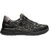 Womens Ara shoes Women's Ara Oleanna Black/Steel Leopard Shiny Leather Ara Oleanna | Women's Casual Lace-Up Sporty | Footwear etc.