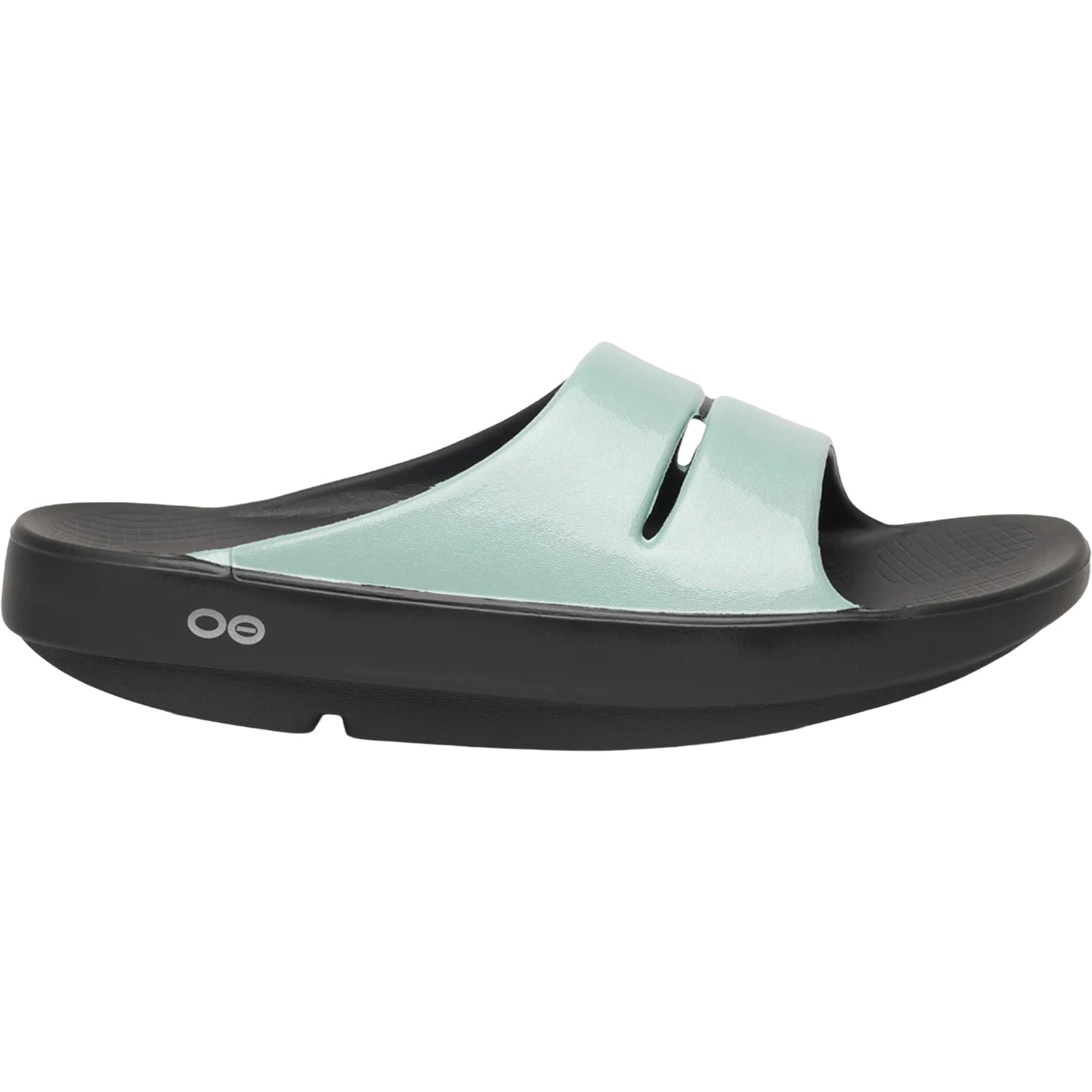 Womens Oofos OOFOS OOahh Luxe Slide Women's Recovery Slides Oasis Oasis