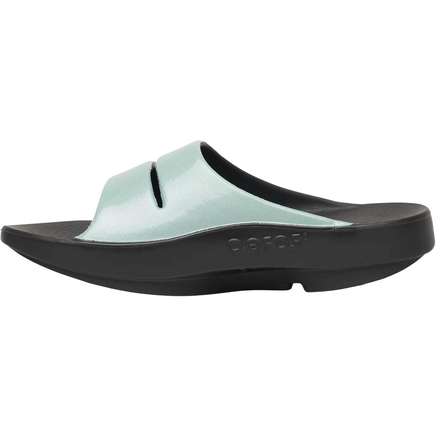 Womens Oofos OOFOS OOahh Luxe Slide Women's Recovery Slides Oasis Oasis