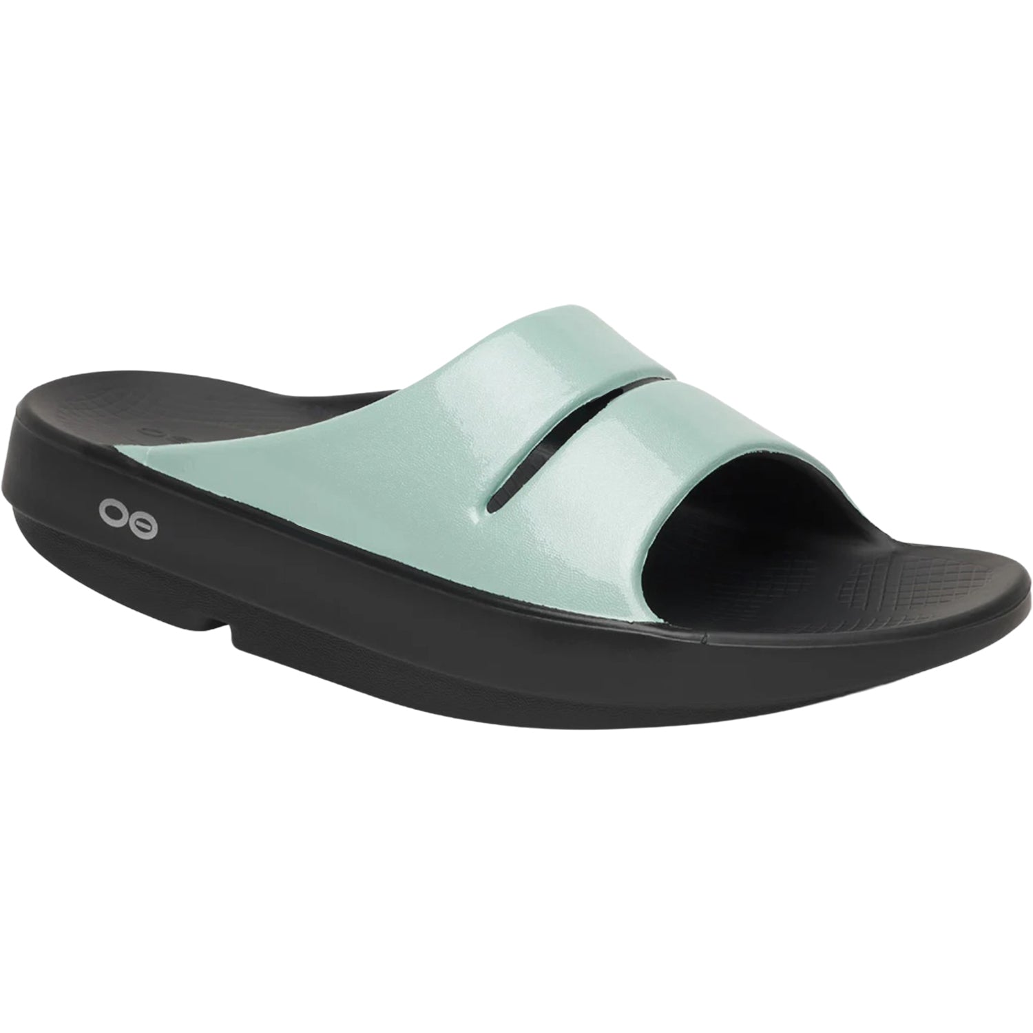 Womens Oofos OOFOS OOahh Luxe Slide Women's Recovery Slides Oasis Oasis
