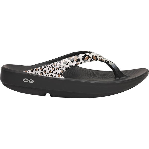 靴 OOFOS OOLALA LIMITED WOMEN PEBBLE 24cm OOFOS OOLala Limited Women's Recovery Slide Sandals Leopard