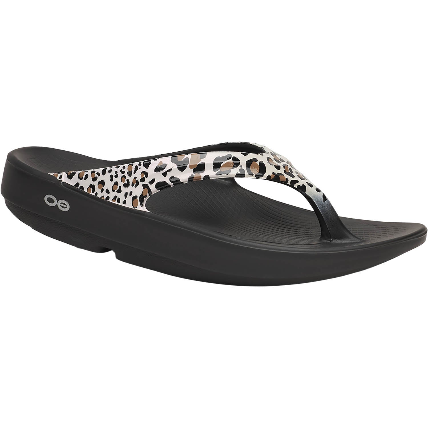 Womens Oofos OOFOS OOLala Limited Women's Recovery Slide Sandals Leopard Leopard