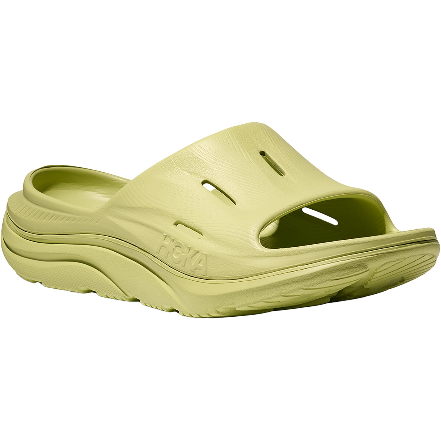 Womens Hoka one one Unisex Hoka Ora Recovery Slide 3 Honeydew/Honeydew Honeydew/Honeydew
