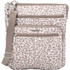 Womens Baggallini Baggallini Out and About Crossbody Handbag Mocha Cheetah Print Mocha Cheetah Print
