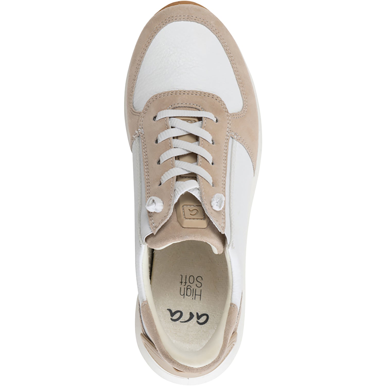 Womens Ara shoes Ara Ovation Women's Casual Lace-Ups Shell Suede White Calf Shell Suede White Calf