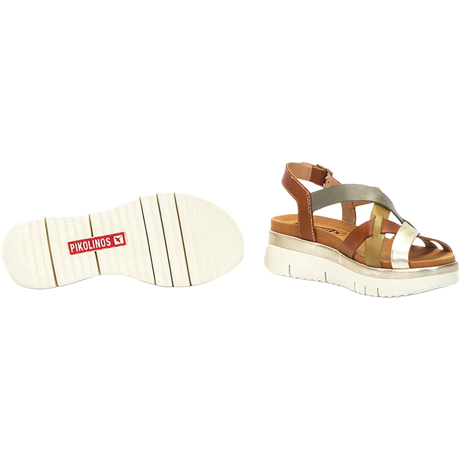Womens Pikolinos Pikolinos Palma W4N-0650C1 Women's Wedge Sandals Brandy Brandy