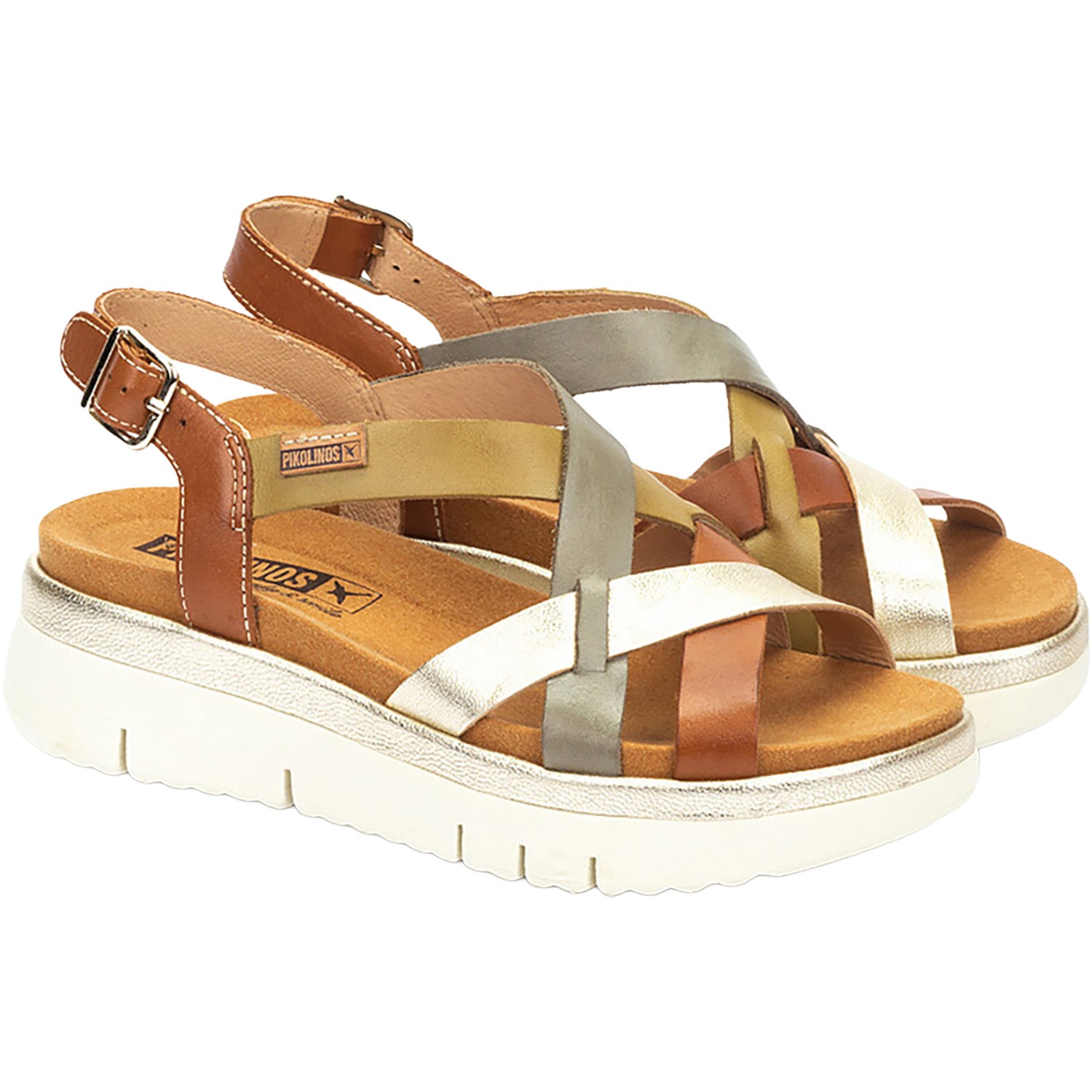 Womens Pikolinos Pikolinos Palma W4N-0650C1 Women's Wedge Sandals Brandy Brandy