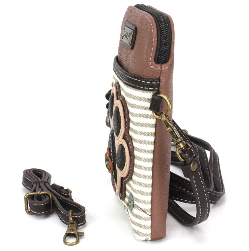 Chala Chala PaWaterproofrint Cell Phone Crossbody Handbag Gray Stripe Gray Stripe