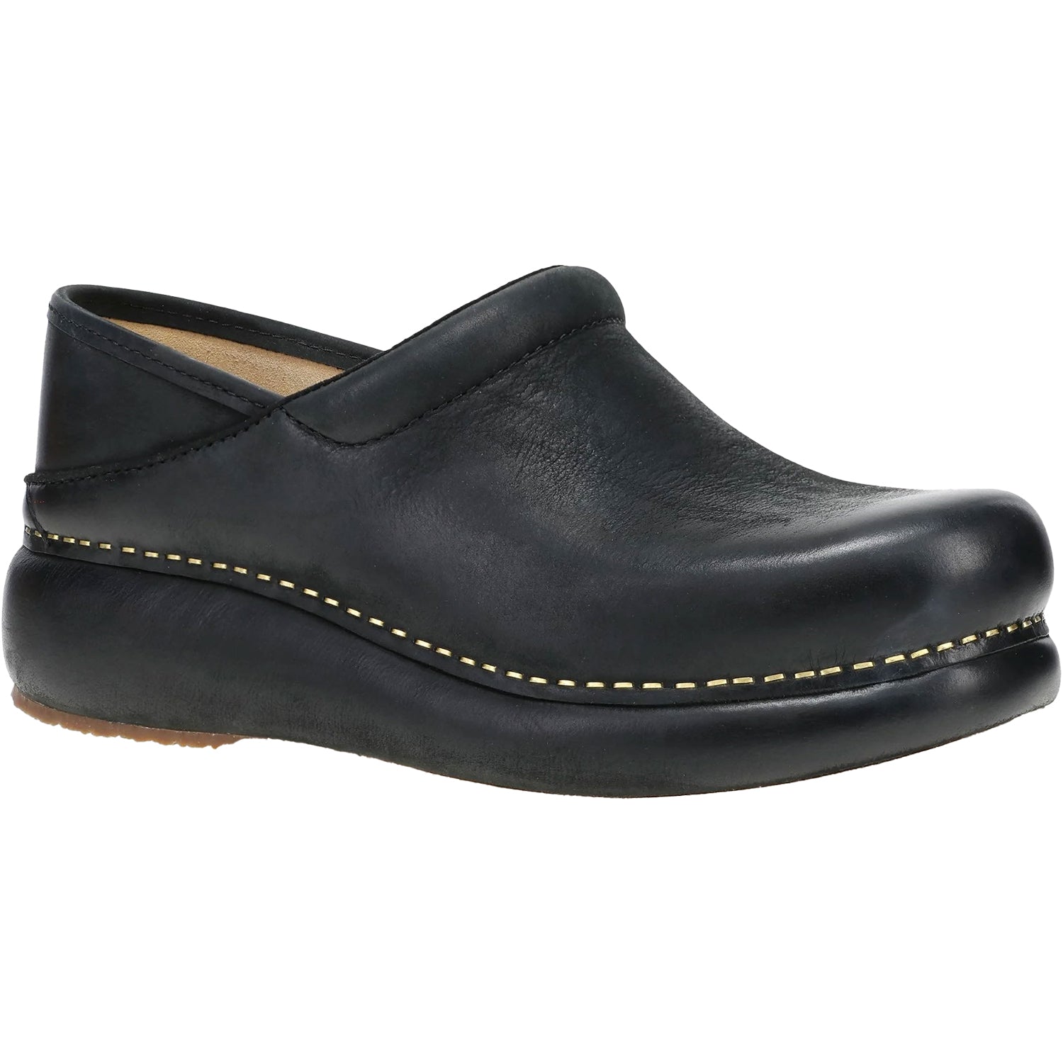 Women's Dansko Platform Pro Clog Black Burnished Nubuck