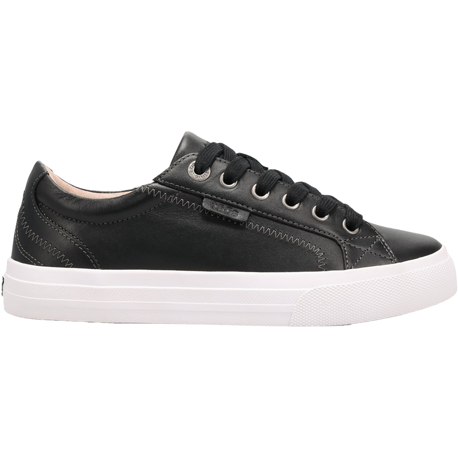 Womens Taos Taos Plim Soul Lux Women's Lace Up Shoes Black/White Leather Black/White Leather