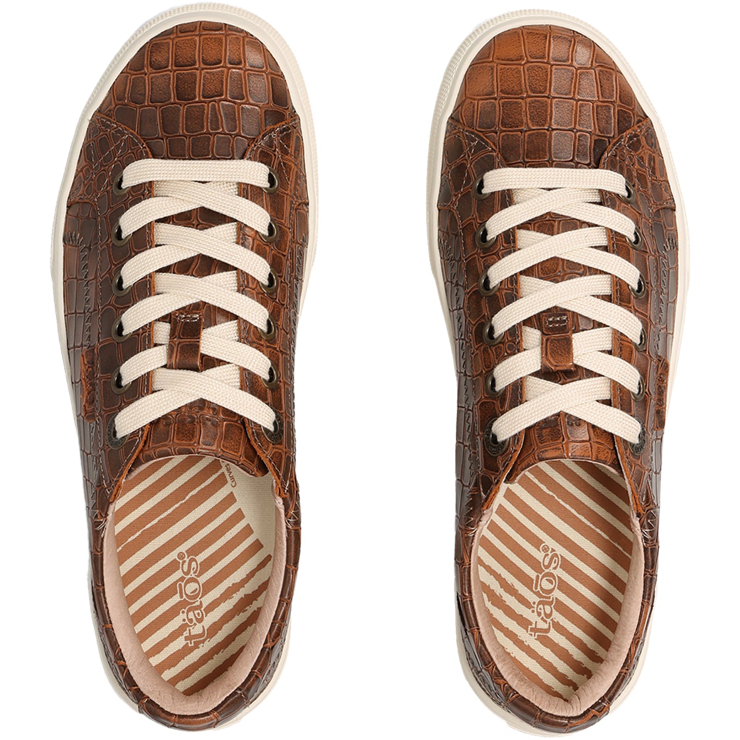 Womens Taos Taos Plim Soul Lux Women's Sporty Lace Up Shoes Brown Croco Brown Croco