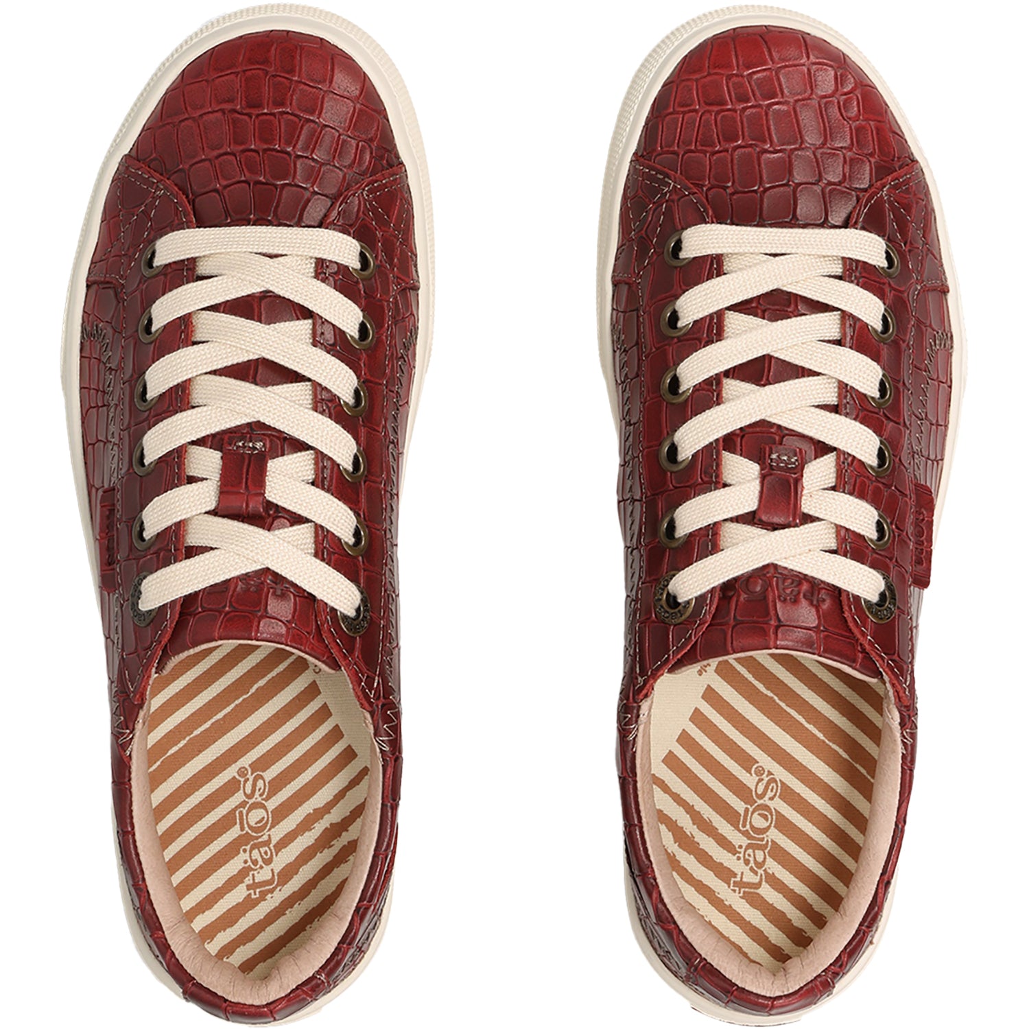 Womens Taos Taos Plim Soul Lux Women's Sporty Lace Up Shoes Red Croco Red Croco