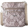 Womens Baggallini Baggallini Modern Pocket Crossbody Tan Python Nylon Tan Python Nylon
