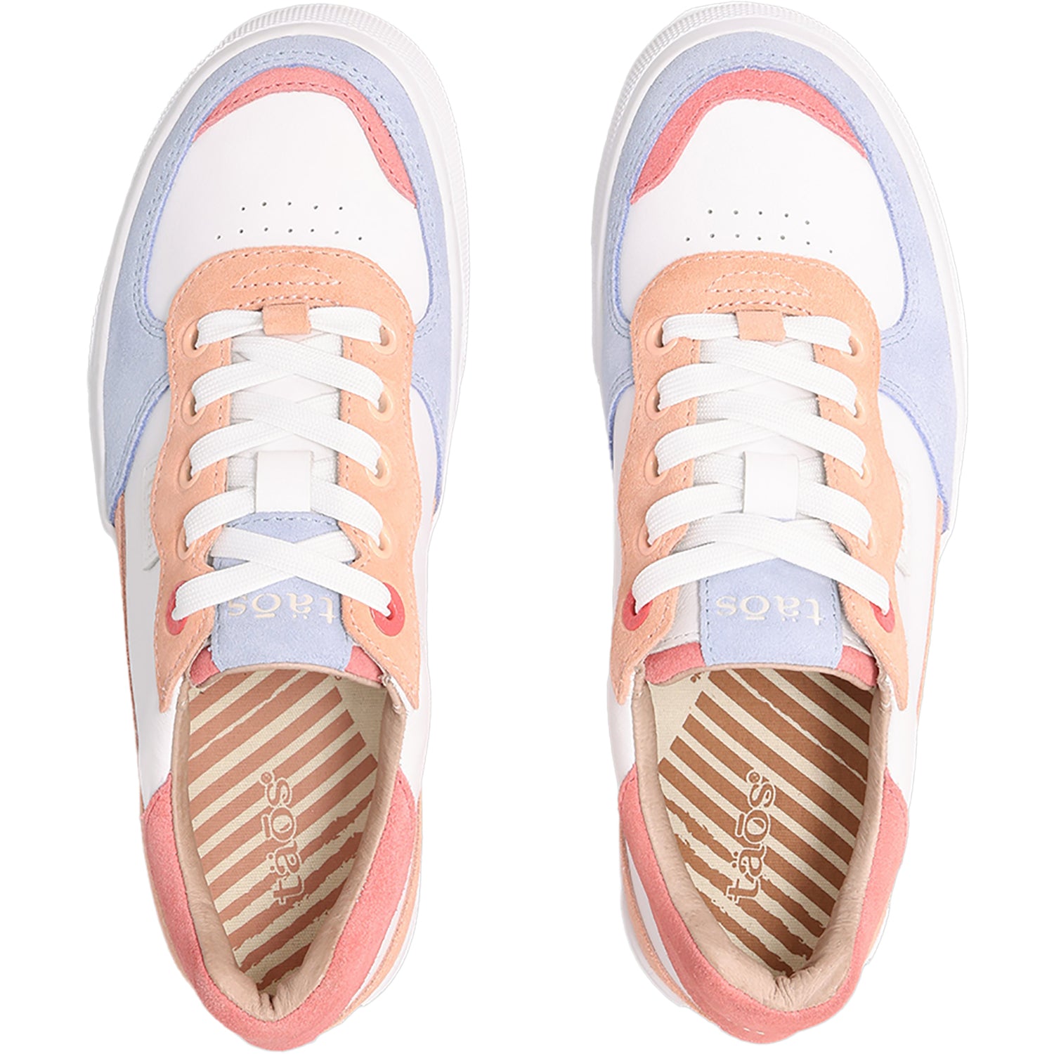 Womens Taos Taos Pop Soul Women's Sporty Lace Up Shoes Peach/Coral Multi Peach/Coral Multi