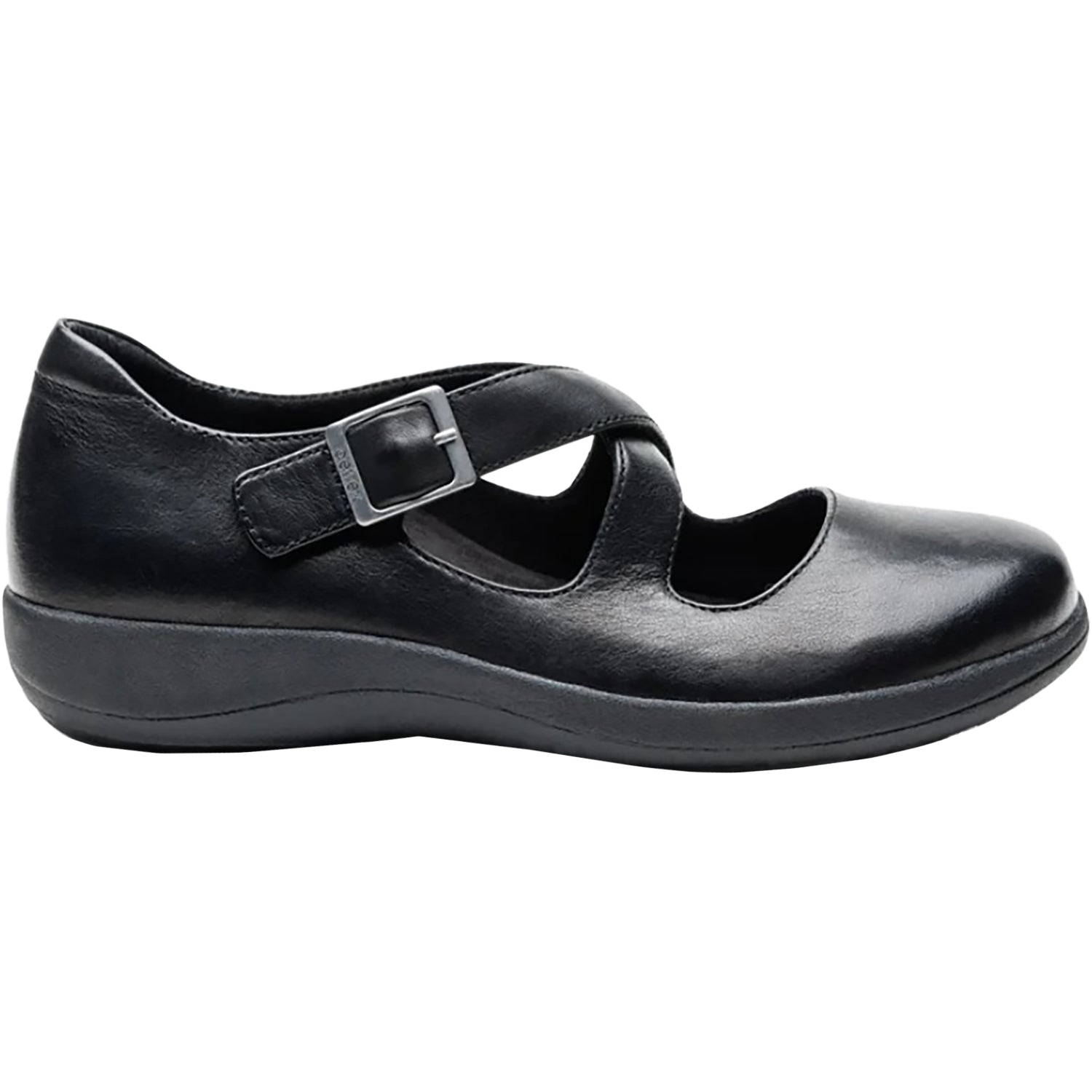 Womens Aetrex Aetrex Paisley Women's Mary Janes Black Leather Black Leather