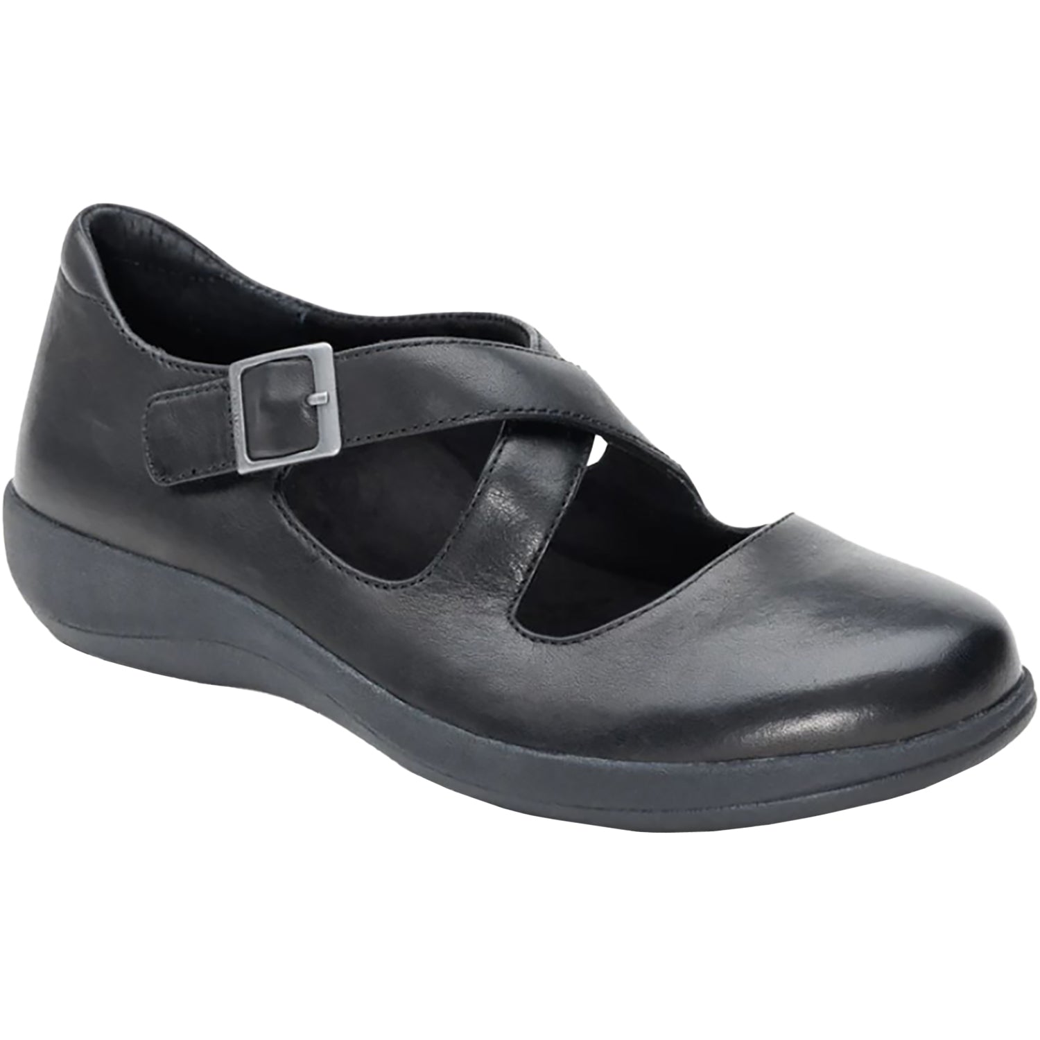Womens Aetrex Aetrex Paisley Women's Mary Janes Black Leather Black Leather