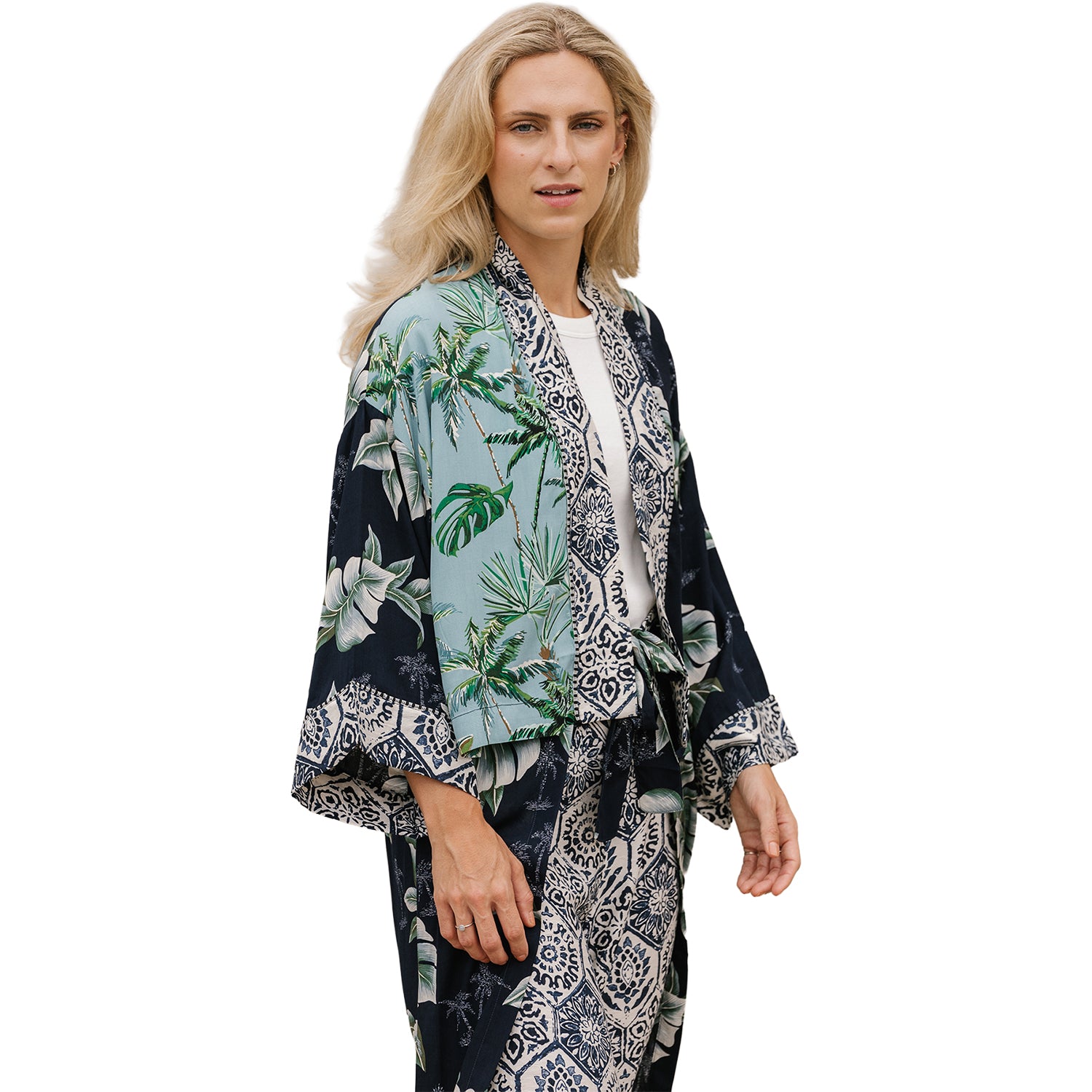 Womens Shannon passero Shannon Passero Palm Cardigan Women's Outerwear Palm Print Mix Palm Print Mix