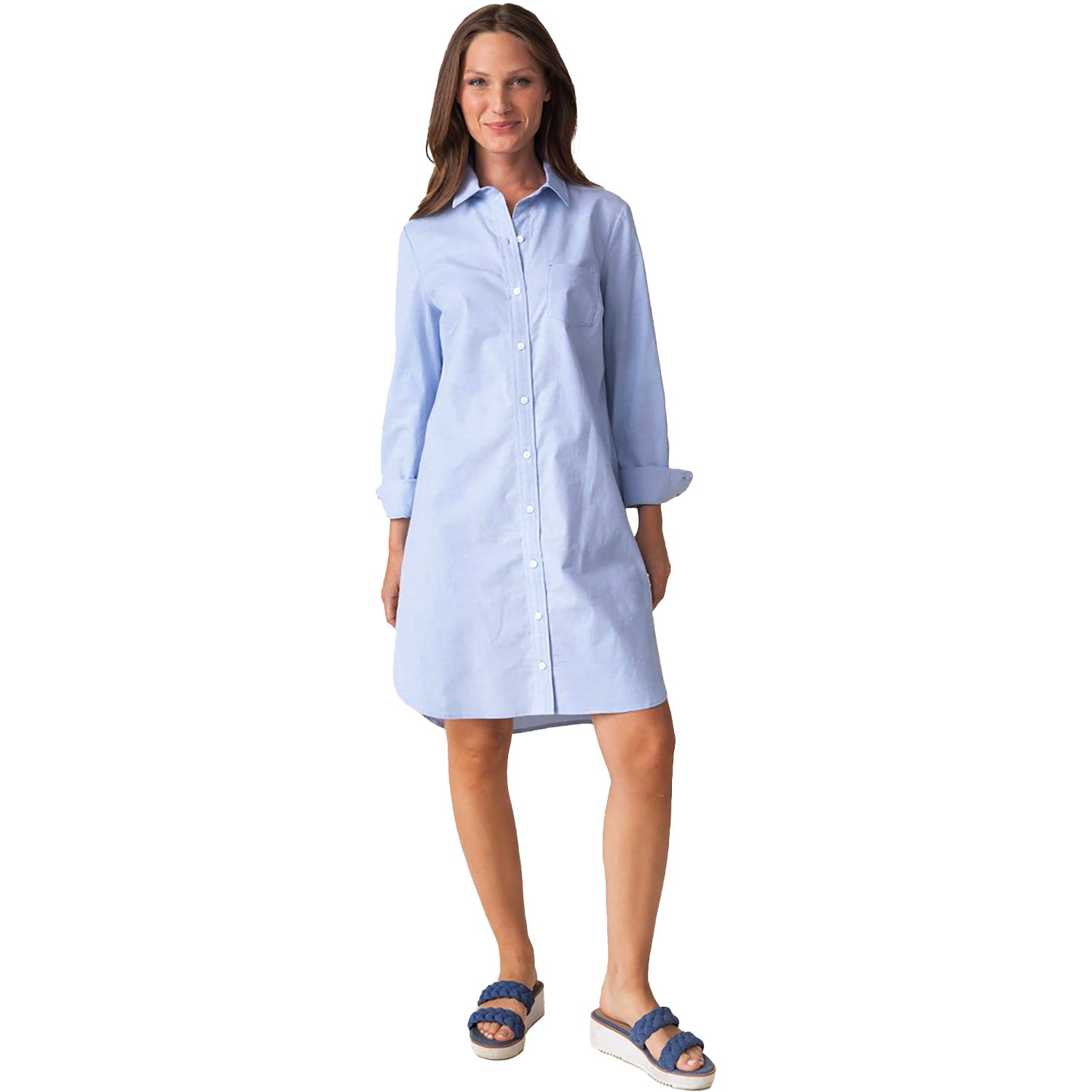Womens Habitat Habitat Perfect Travel Cafe Dress Women's Dresses Oxford Blue Oxford Blue