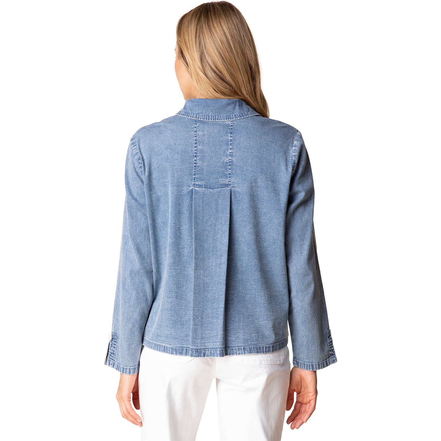 Womens Habitat Habitat Perfect Travel Shirt Jacket Women's Top Light Denim Light Denim