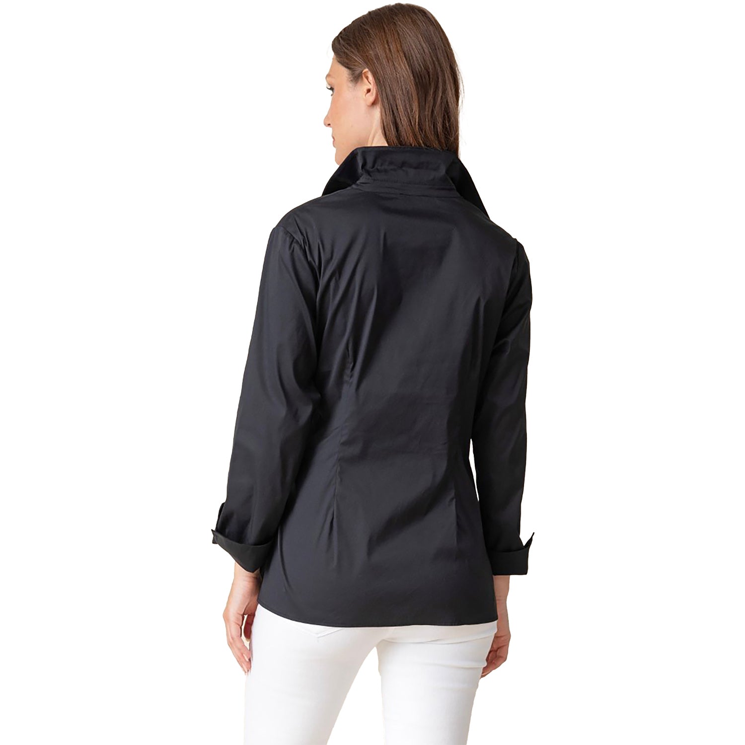 Womens Habitat Habitat Perfect Travel Side Tie Shirt Women's Long Sleeve Top Black Black