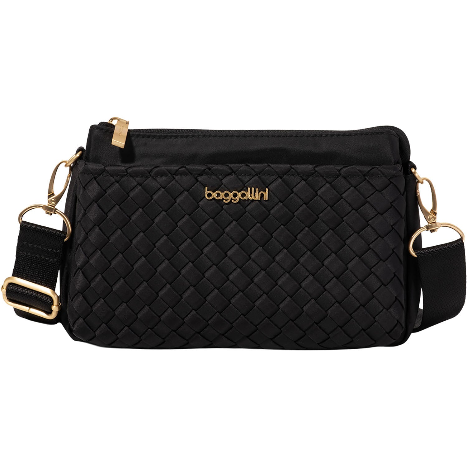 Baggallini Perry Woven Crossbody Handbag Black Twill – Footwear etc Baggallini Perry Woven Crossbody Handbag Black Twill – Footwear etc