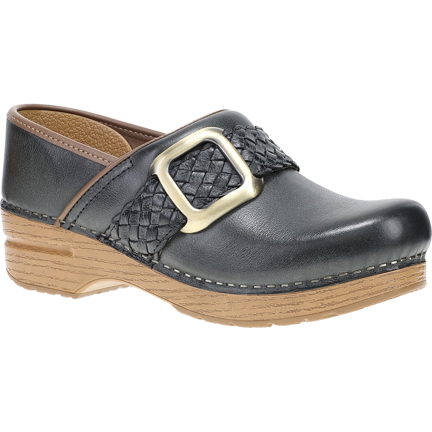 Womens Dansko Dansko Pro Braided Clog Women's Closed Back Clogs Black Black