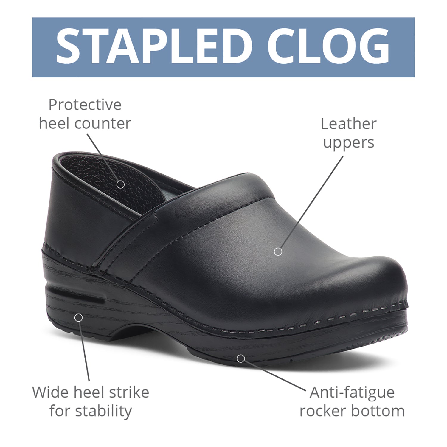 Women's Dansko Professional Clog Black Oiled Leather Women's Dansko Professional Clog Black Oiled Leather