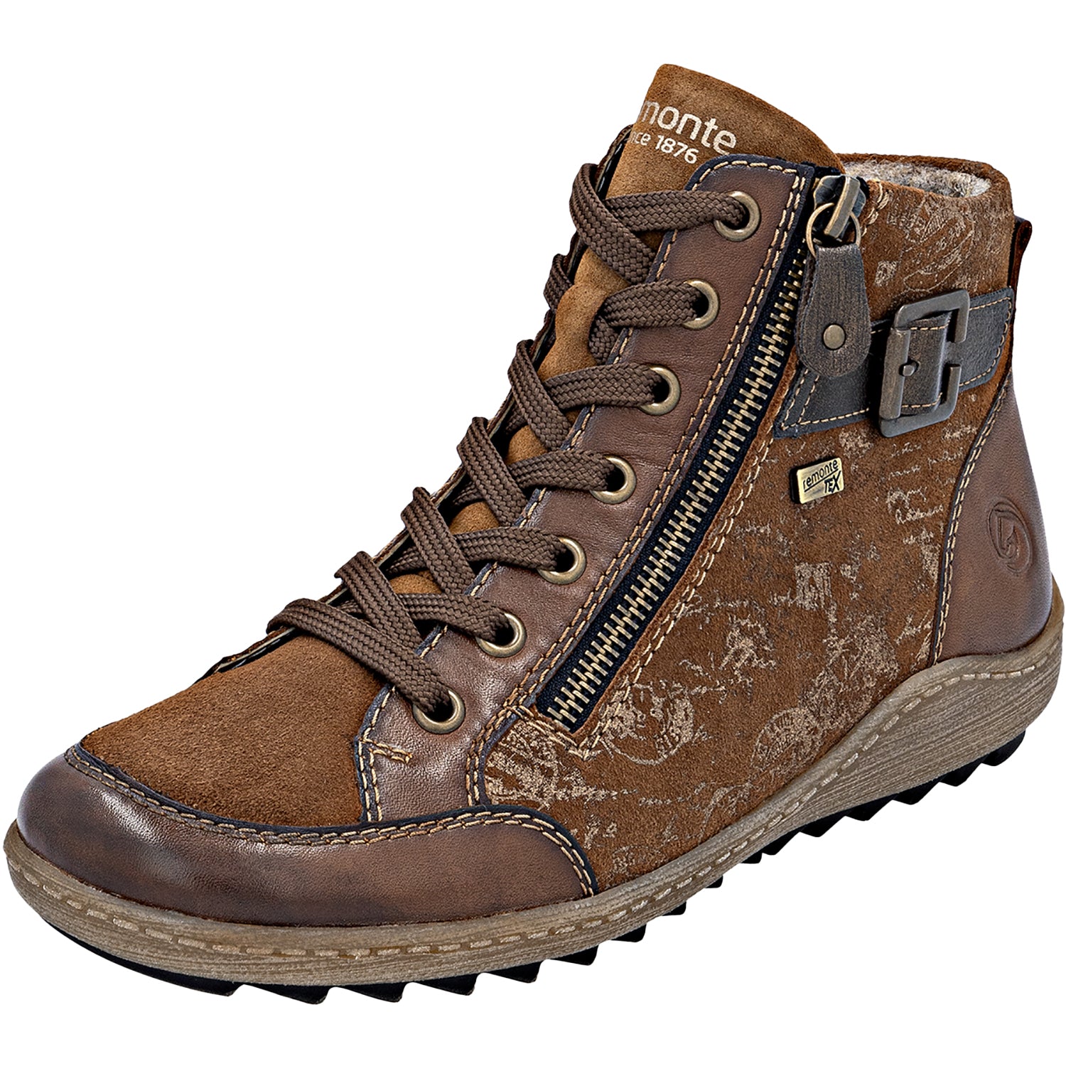 Womens Remonte Women's Remonte R1441-24 Liv 41 Chestnut/Wood Leather/Suede Chestnut