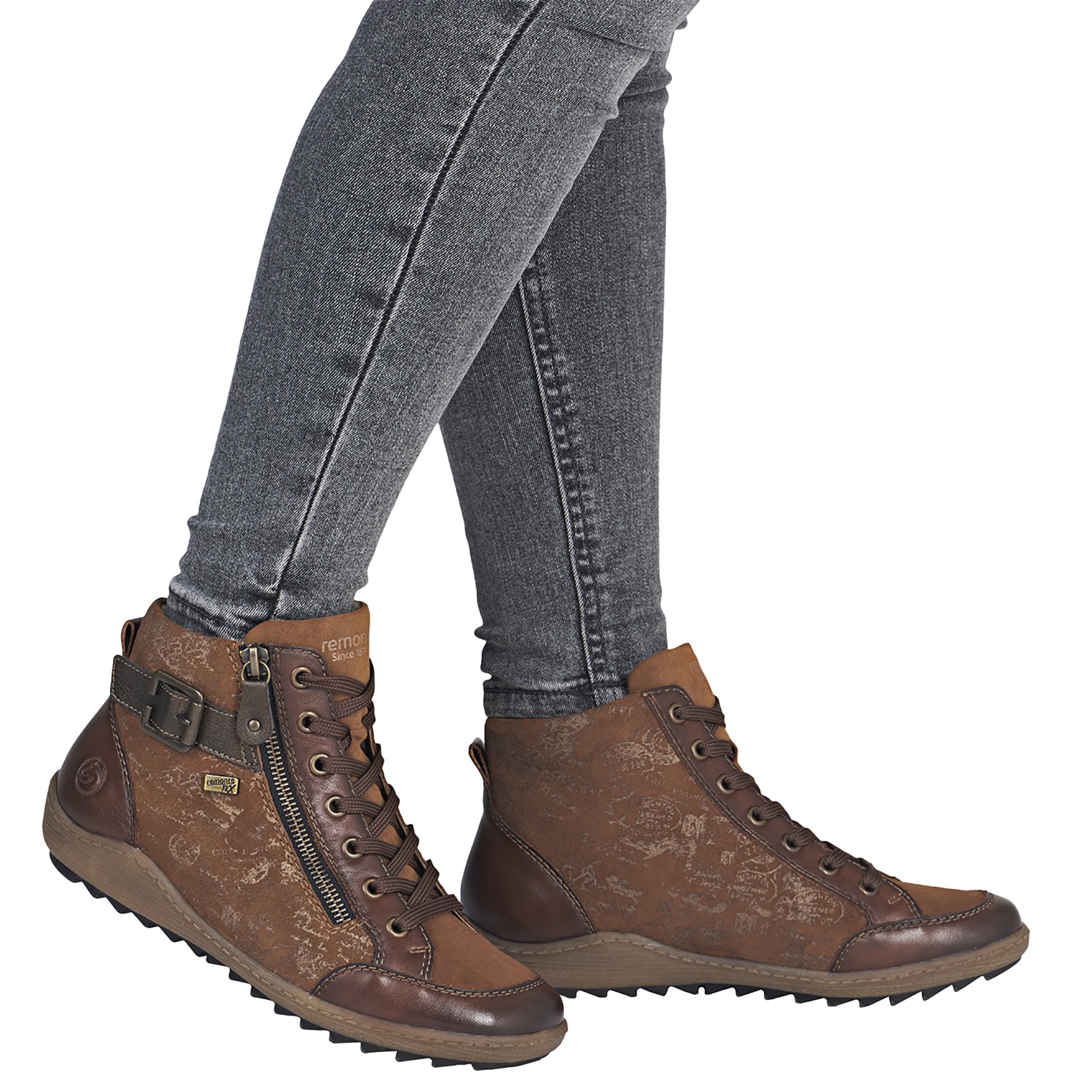 Womens Remonte Women's Remonte R1441-24 Liv 41 Chestnut/Wood Leather/Suede Chestnut