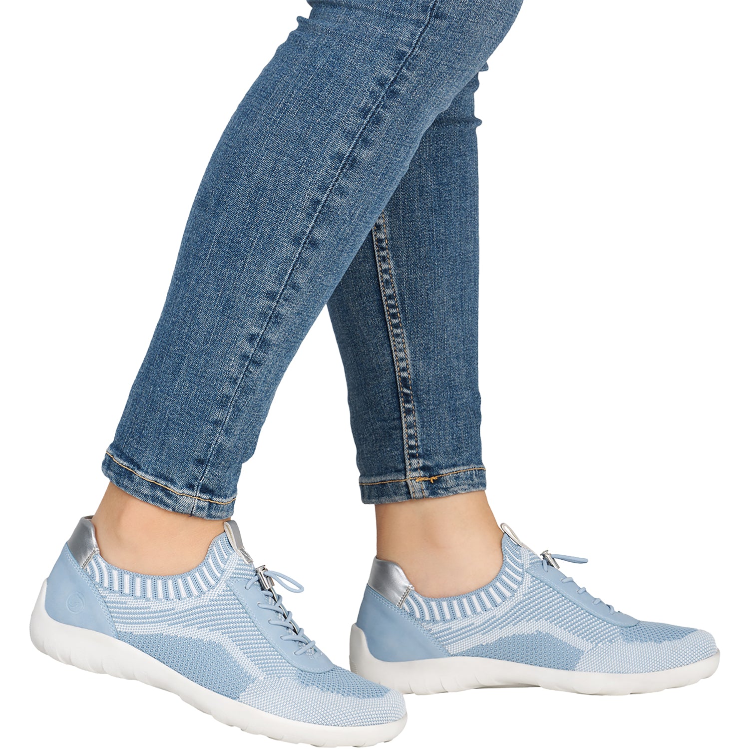 Womens Remonte Remonte R3518-12 Women's Athletic/Athleisure Shoes Adria-Weiss/Aqua/Silver Adria-Weiss/Aqua/Silver