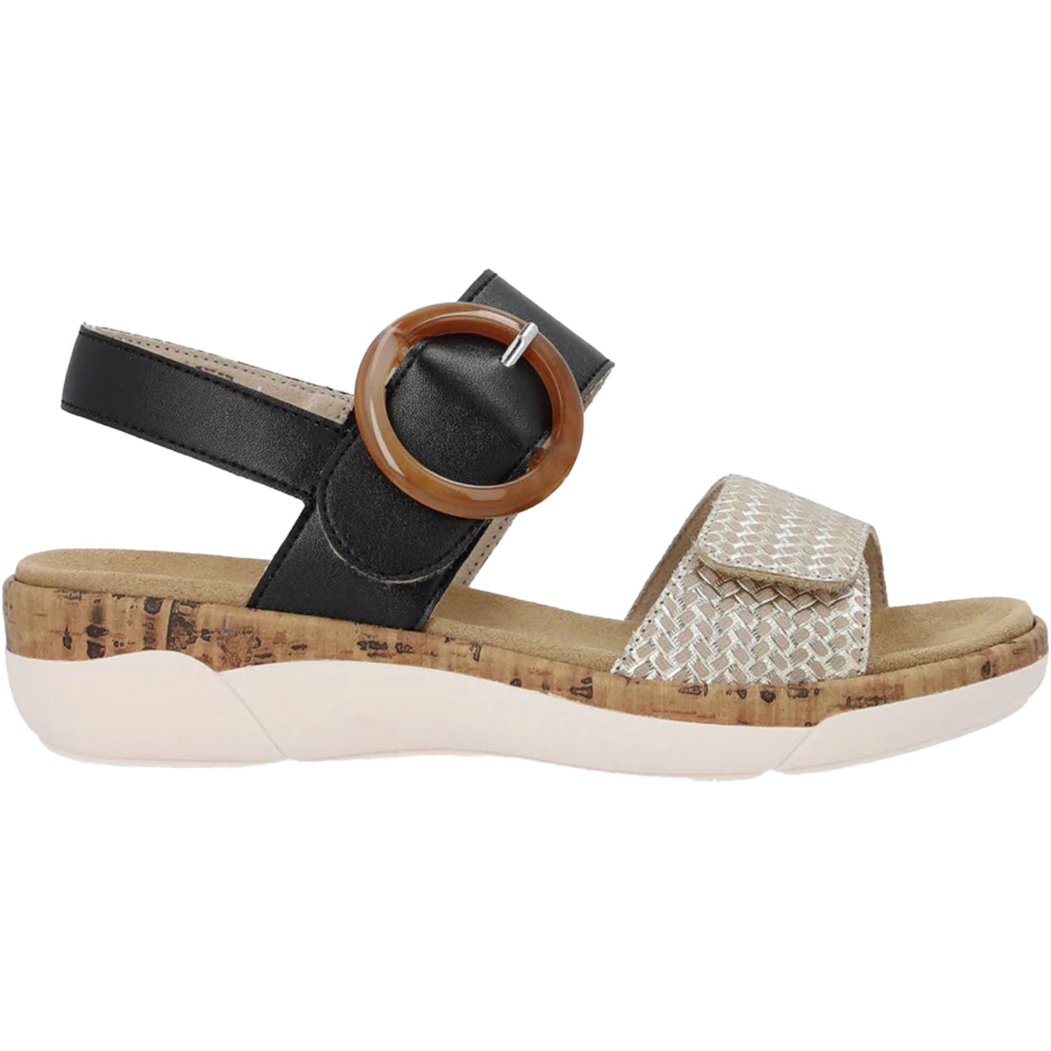 Womens Remonte Remonte R6853-02 Jocelyn 53 Women's Sandals Beige/Gold/Schwarz Beige/Gold/Schwarz