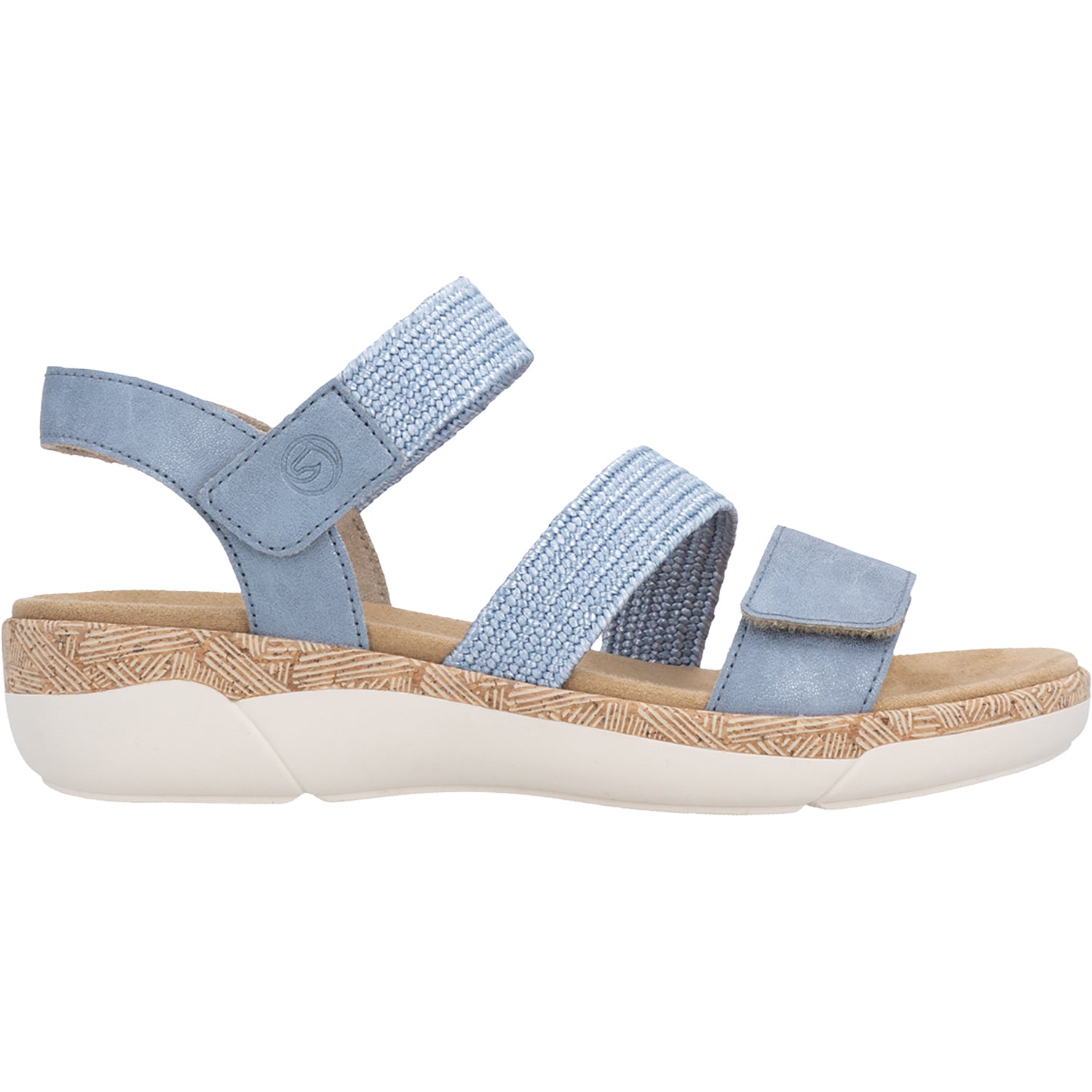Womens Remonte Remonte R6861-12 Jocelyn 61 Women's Sandals Blue Woven Stretch Blue Woven Stretch