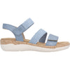 Womens Remonte Remonte R6861-12 Jocelyn 61 Women's Sandals Blue Woven Stretch Blue Woven Stretch