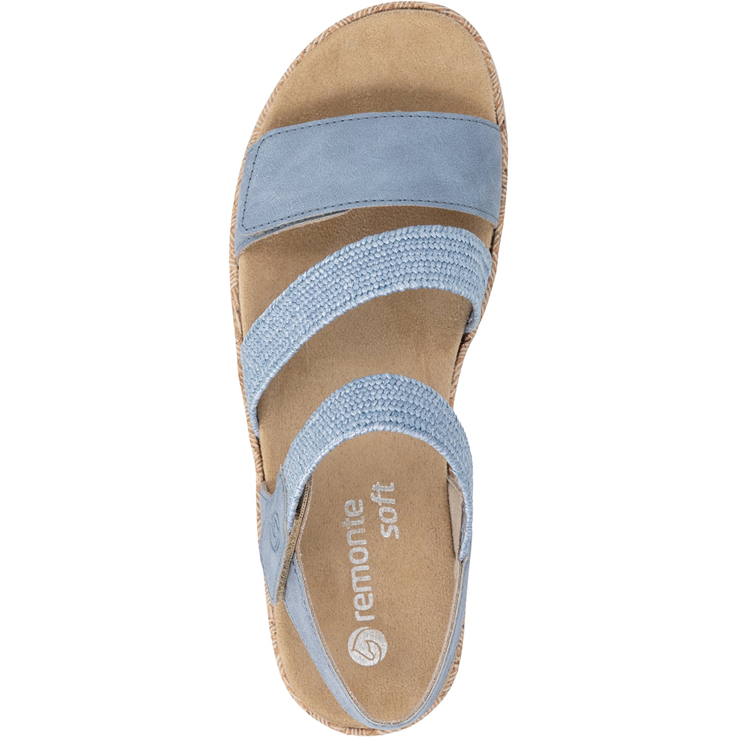 Womens Remonte Remonte R6861-12 Jocelyn 61 Women's Sandals Blue Woven Stretch Blue Woven Stretch