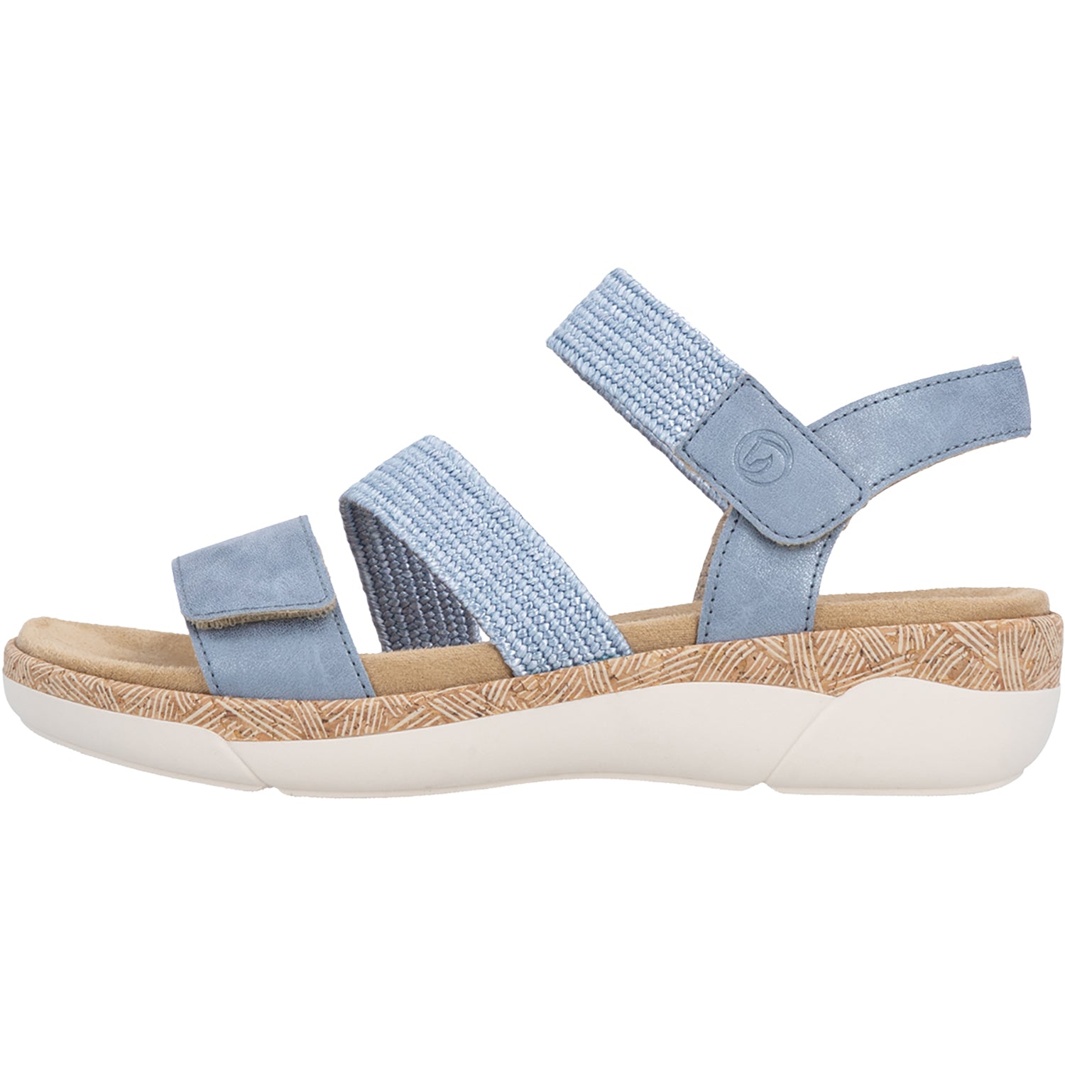 Womens Remonte Remonte R6861-12 Jocelyn 61 Women's Sandals Blue Woven Stretch Blue Woven Stretch