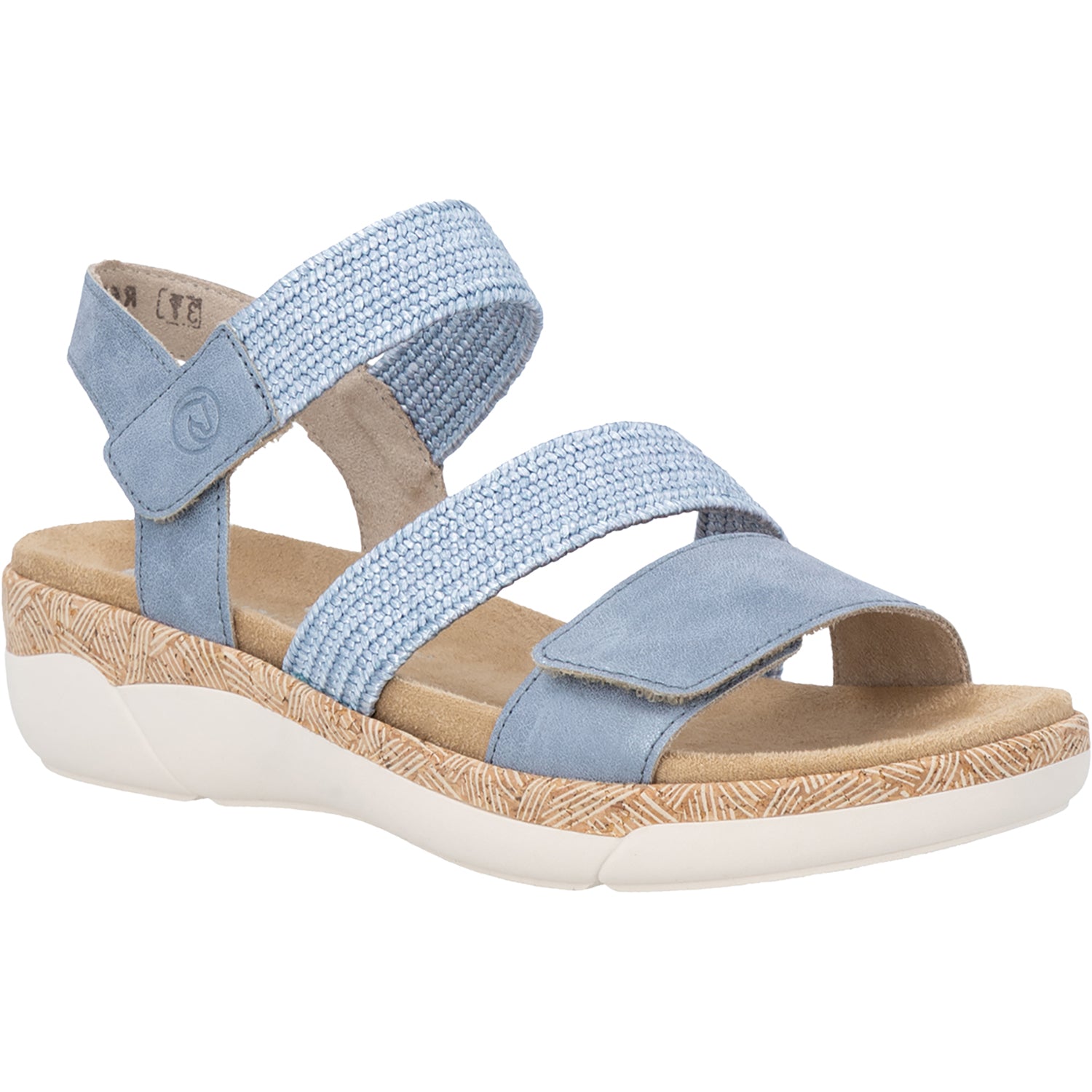 Womens Remonte Remonte R6861-12 Jocelyn 61 Women's Sandals Blue Woven Stretch Blue Woven Stretch