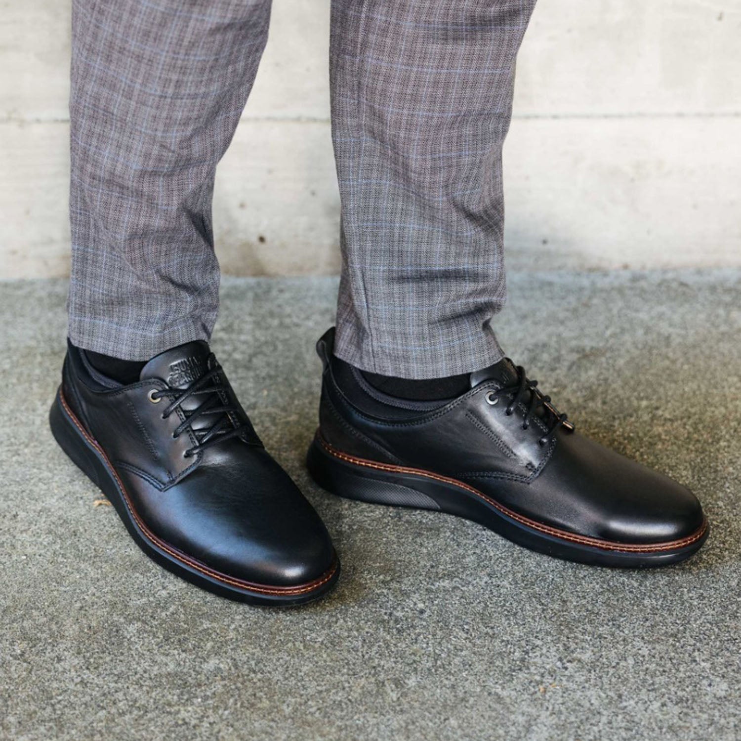 Mens Samuel hubbard Samuel Hubbard Rafael Lace-Up Men's Lace Up Shoes Black/Black Black/Black