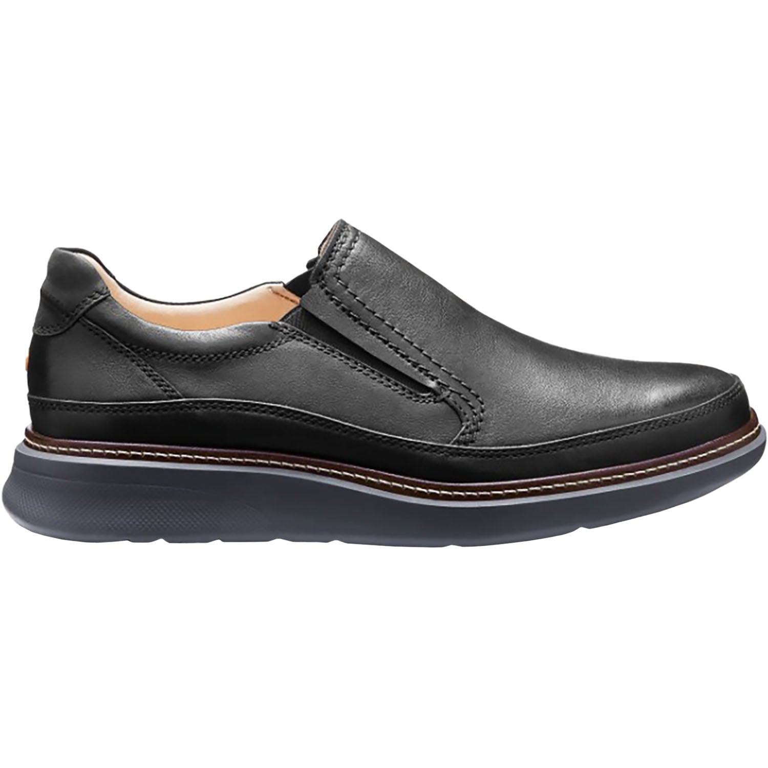 Mens Samuel hubbard Samuel Hubbard Rafael Men's Slip Ons Black Leather Black Leather