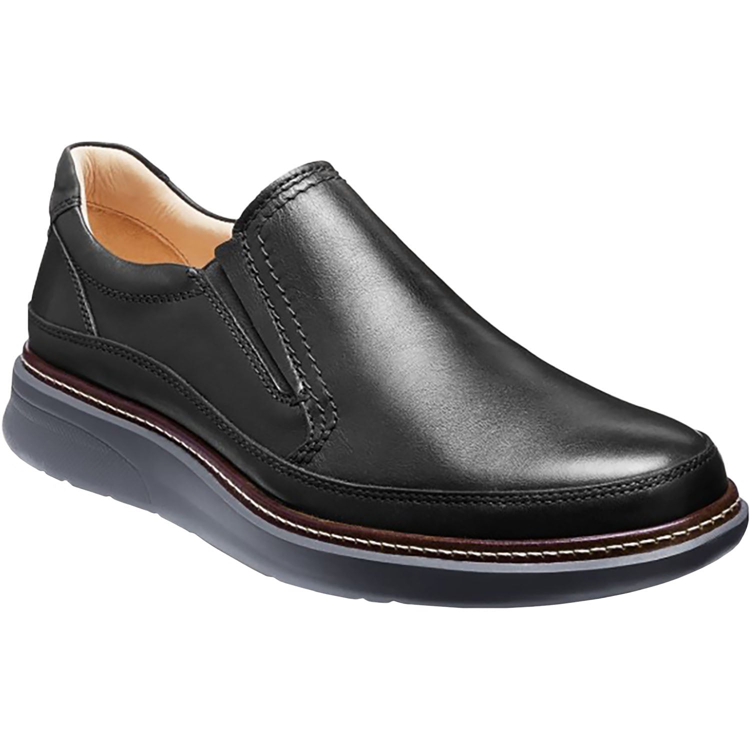 Mens Samuel hubbard Samuel Hubbard Rafael Men's Slip Ons Black Leather Black Leather
