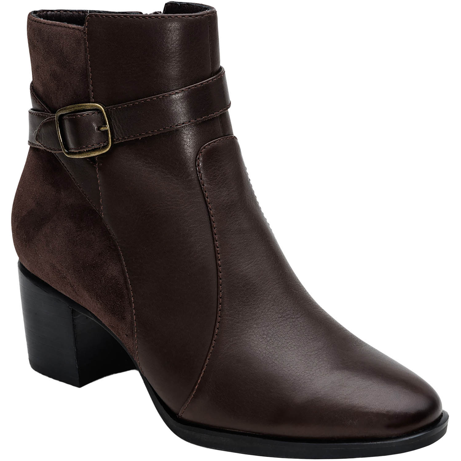 Womens Aetrex Aetrex Rebecca Women's Boots Dark Brown Leather/Suede Combi Dark Brown Leather/Suede Combi