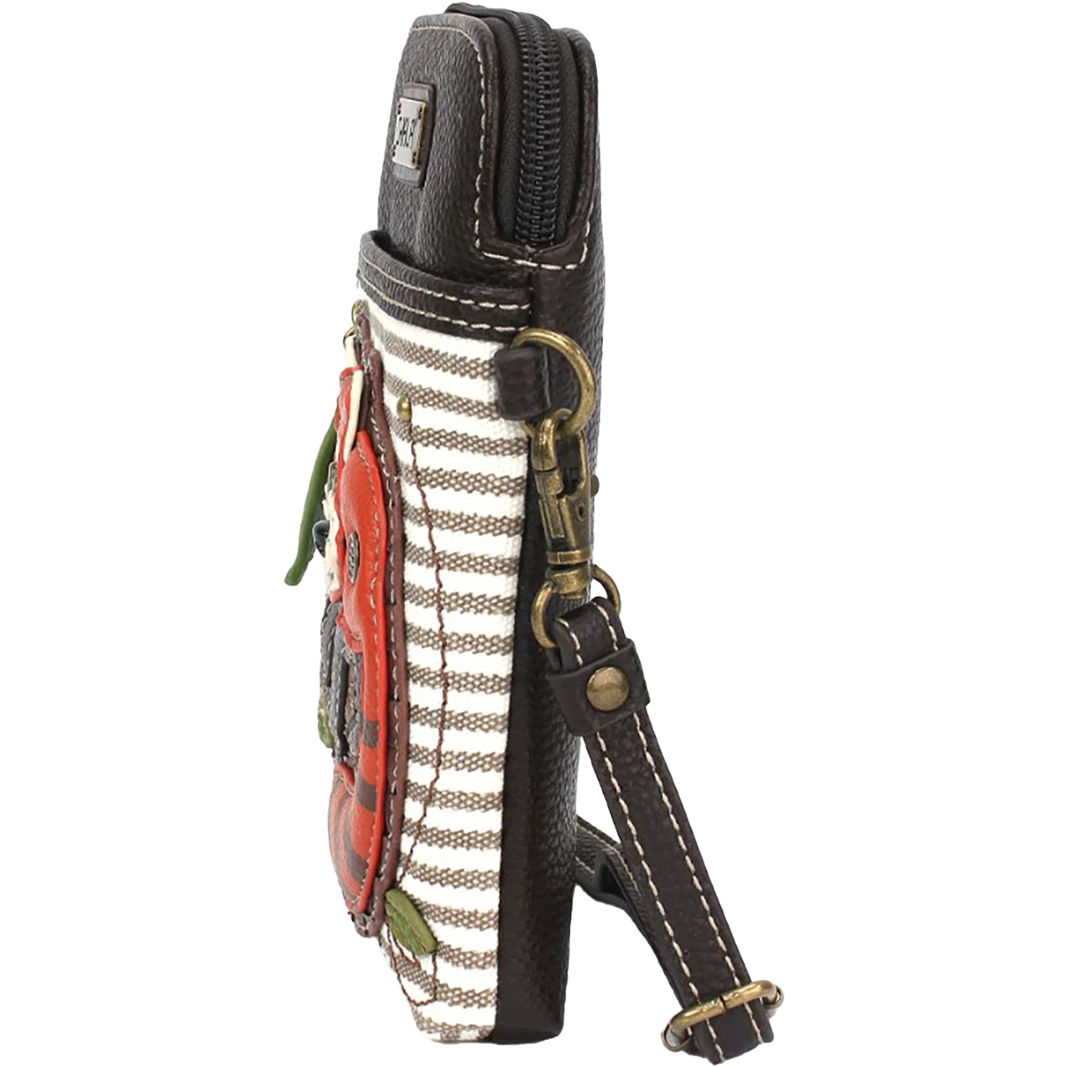 Womens Chala Chala Red Panda Cellphone Crossbody Handbag Grey Stripe Grey Stripe
