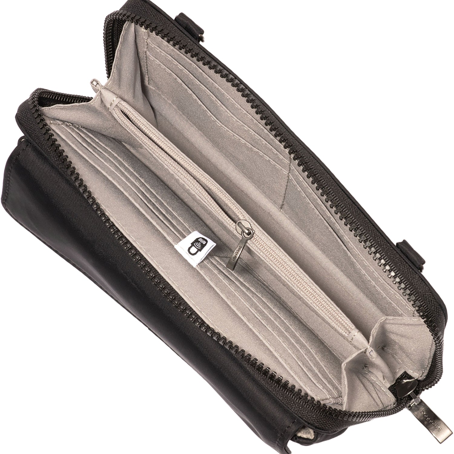 Womens Baggallini Baggallini RFID Phone Wallet Crossbody Black Twill Black Twill