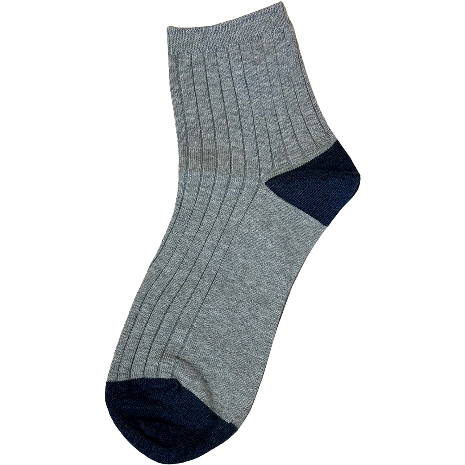 Womens Hot sox Hot Sox Rib Colorblock Ankle 3pk Women's Socks Denim/Grey/Multi Denim/Grey/Multi