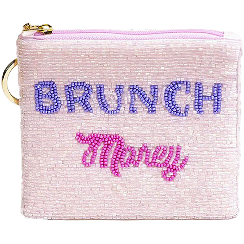 Women's Jen & Co Ricki Beaded Coin Pouch Brunch Money Synthetic